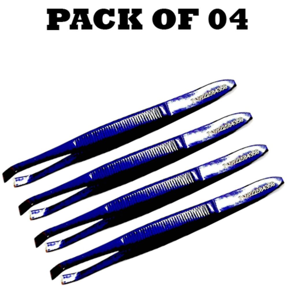 Forgica Professional Stainless Steel Paper Coated Tweezers Pack of 04